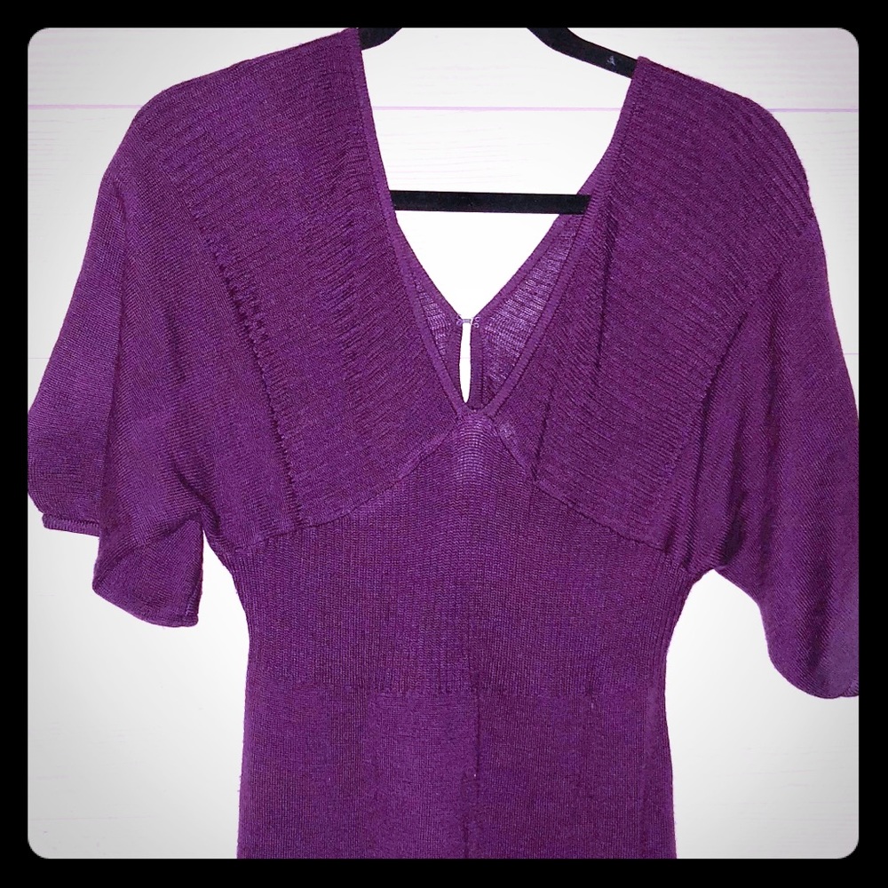 Johnny Martin Purple Sweater Dress LARGE